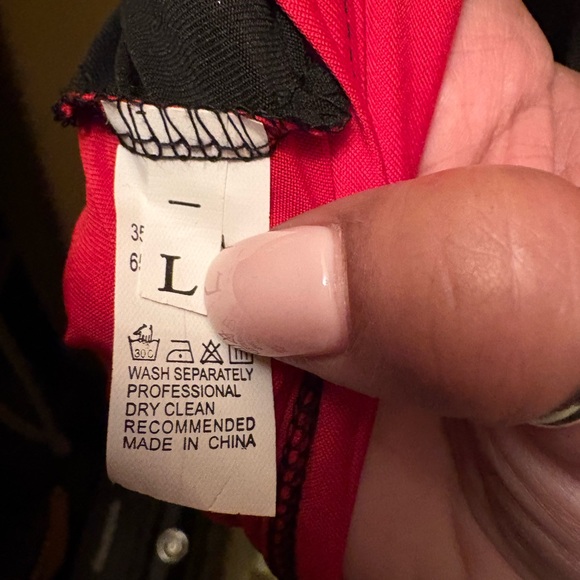 NWOT Black and Red Asymmetrical Stretch Dress - Picture 4 of 4